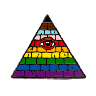 Rainbow Eye-in-Pyramid Pride Pin