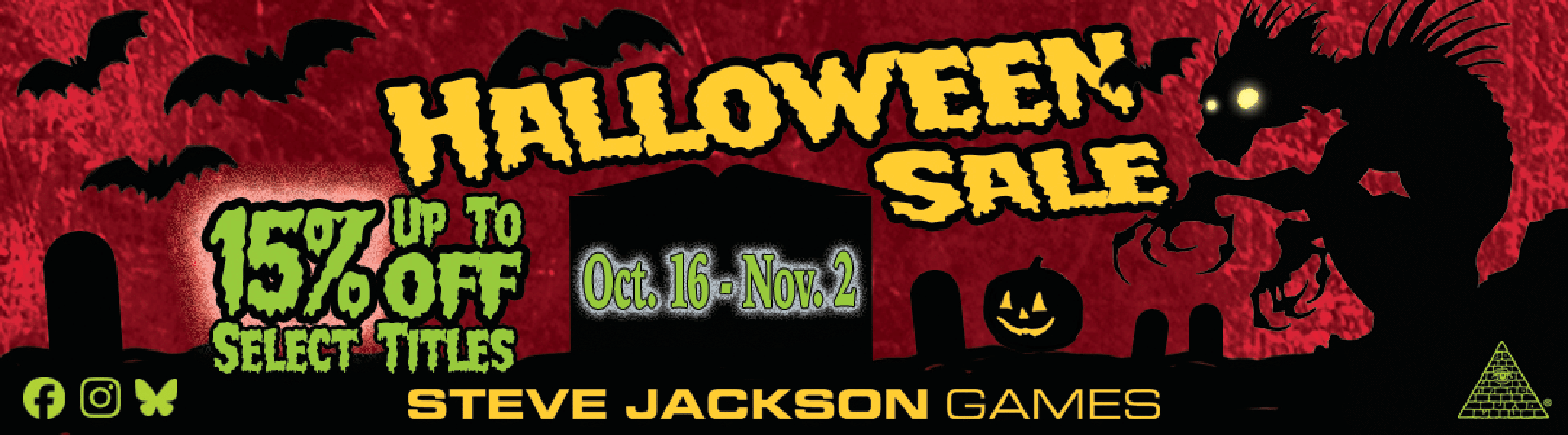 W23 halloween sale banner 2025