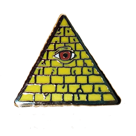 Buy yellow-w-red-eye Illuminati Pin