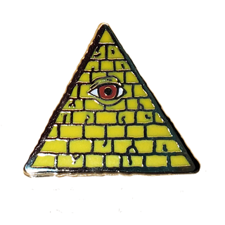 Buy yellow-w-red-eye Illuminati Pin