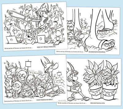 12 Days of Munchkin Christmas Coloring Book - 0