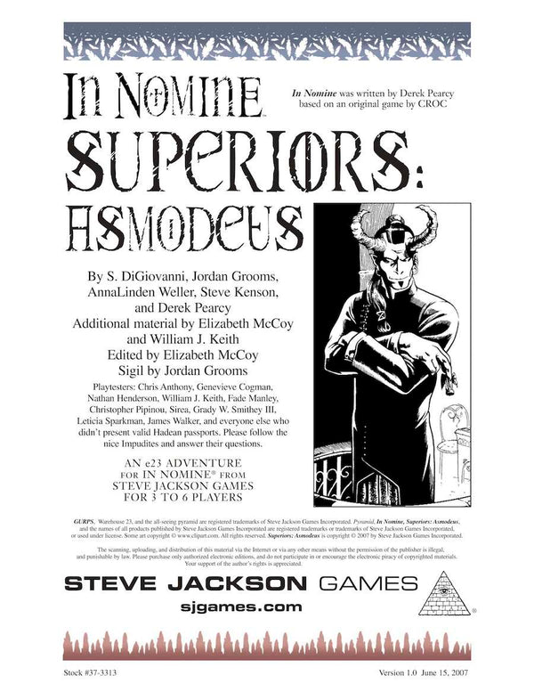 In Nomine Superiors: Asmodeus