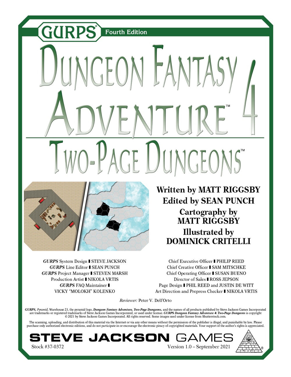 GURPS Dungeon Fantasy Adventure 4: Two-Page Dungeons