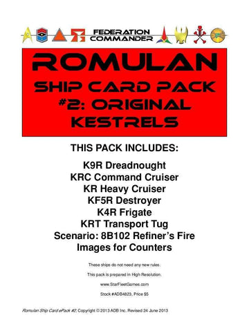 Federation Commander: Romulan Ship Card Pack #2
