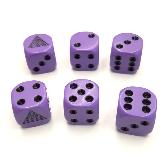 Eye-in-Pyramid Dice Set (Purple 19mm)