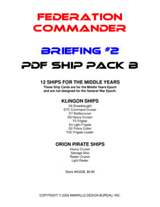 Federation Commander: Briefing #2 Ship Pack B