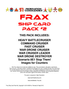 Federation Commander: Frax Ship Card Pack #2