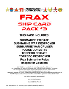 Federation Commander: Frax Ship Card Pack #3