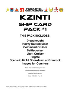 Federation Commander: Kzinti Ship Card Pack #1