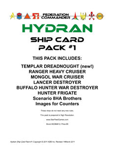 Federation Commander: Hydran Ship Card Pack #1