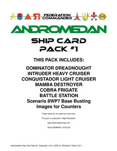 Federation Commander: Andromedan Ship Card Pack #1