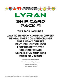 Federation Commander: Lyran Ship Card Pack #1