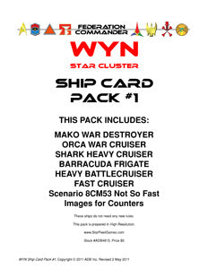 Federation Commander: WYN Ship Card Pack #1
