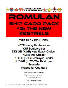 Federation Commander: Romulan Ship Card Pack #3