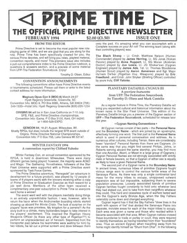 PD One: Prime Time Newsletter #1-#6