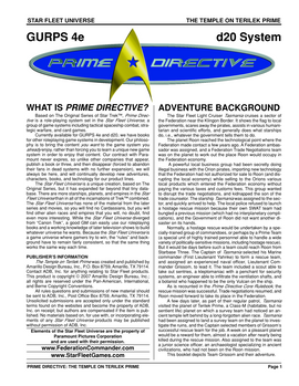 GURPS/D20 Adventure: Planet Aldo