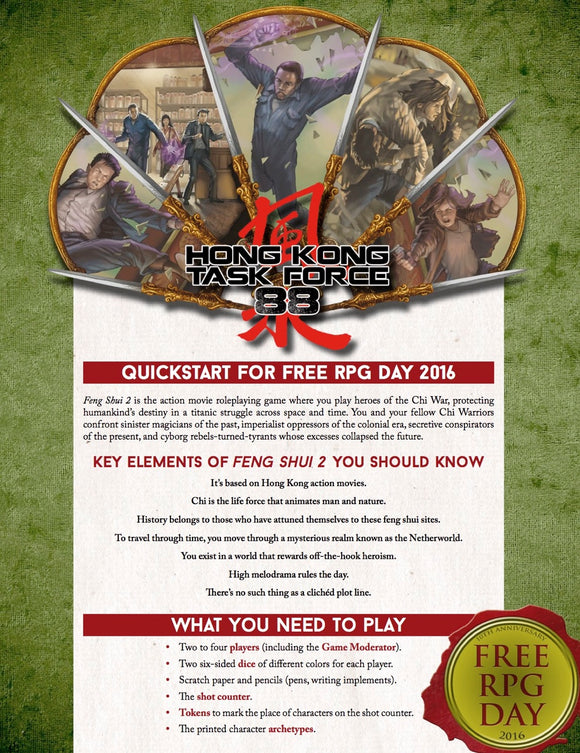 Feng Shui 2: Hong Kong Task Force Double Eight