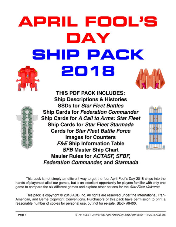 April Fool's Day Ship Pack 2018