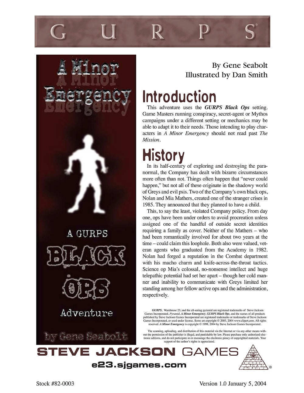 GURPS Classic: Black Ops: A Minor Emergency