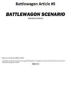 Battlewagon Article #5: Battlewagon Scenario - Surigao Straits