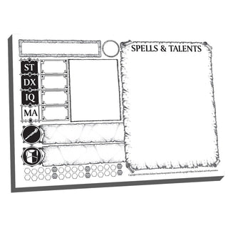 The Fantasy Trip Wizard Character Record Pads