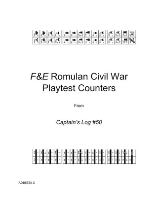 F&E Romulan Civil War Playtest Counters from Captain's Log #50
