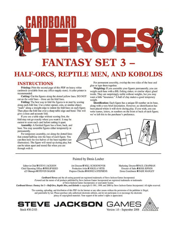 Cardboard Heroes: Fantasy Set 03