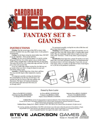 Cardboard Heroes: Fantasy Set 08 - Giants
