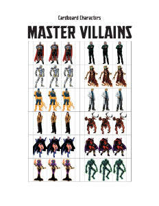 Cardboard Characters - Master Villains