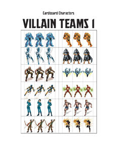 Cardboard Characters - Villain Team 1