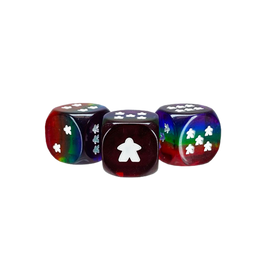 Rainbow Meeple d6 Dice Set