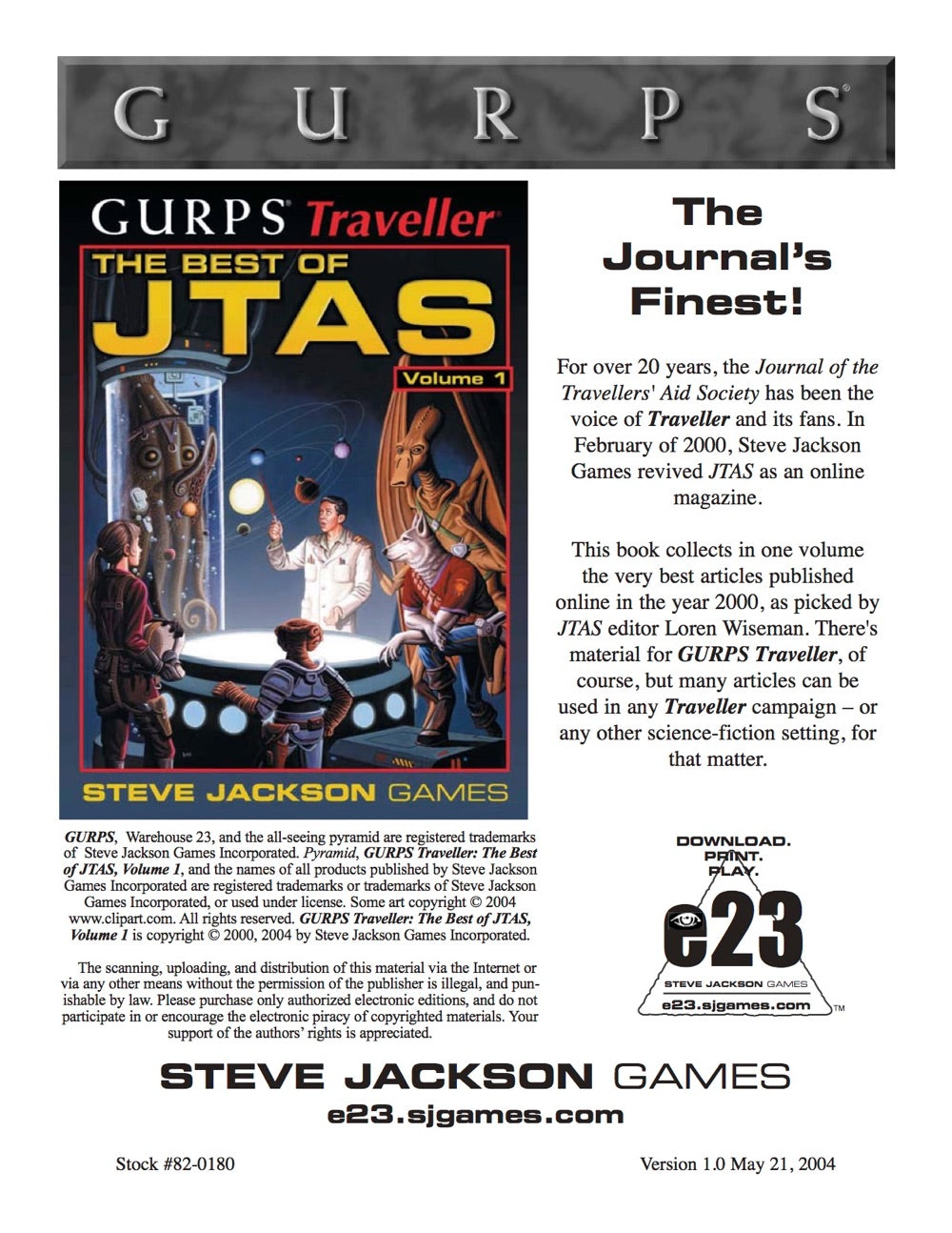 GURPS Traveller: The Best of JTAS, Volume 1