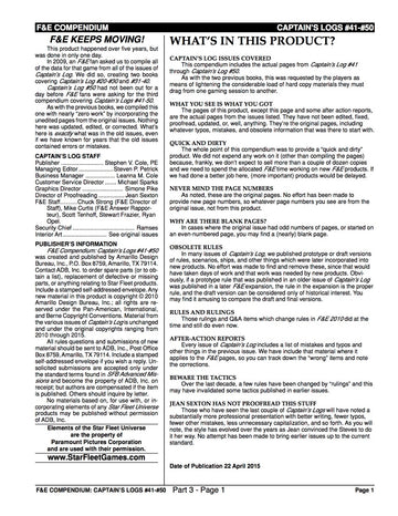 Federation & Empire Compendium Part 3