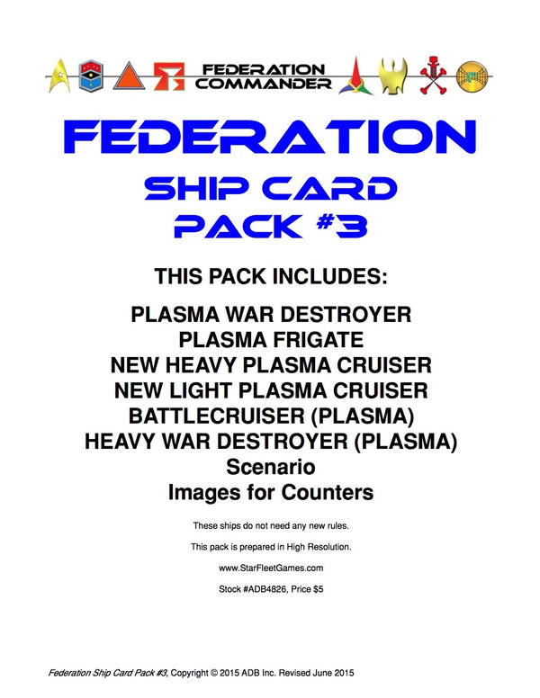 Federation Commander: Federation Ship Card Pack #3