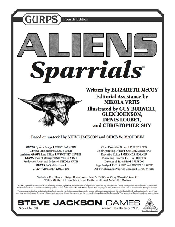 GURPS Aliens: Sparrials