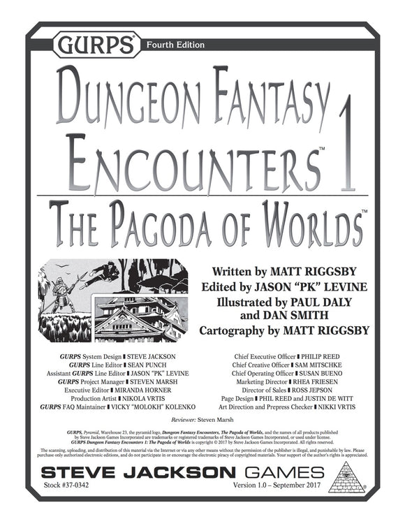 GURPS Dungeon Fantasy Encounters 1: The Pagoda of Worlds