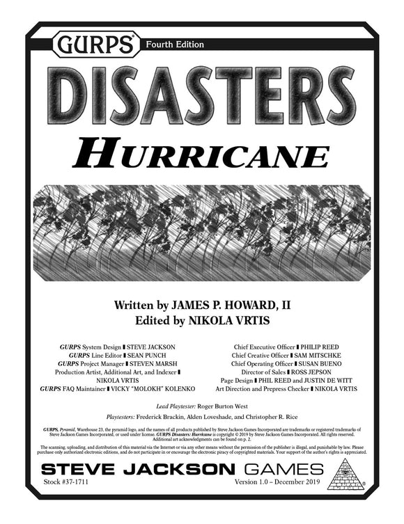 GURPS Disasters: Hurricane