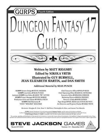 GURPS Dungeon Fantasy 17: Guilds