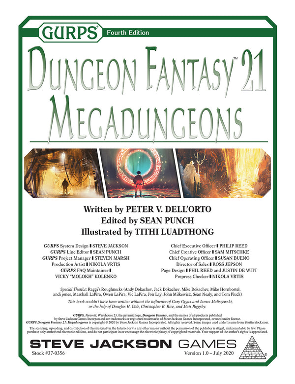 GURPS Dungeon Fantasy 21: Megadungeons