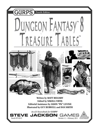 GURPS Dungeon Fantasy 8: Treasure Tables