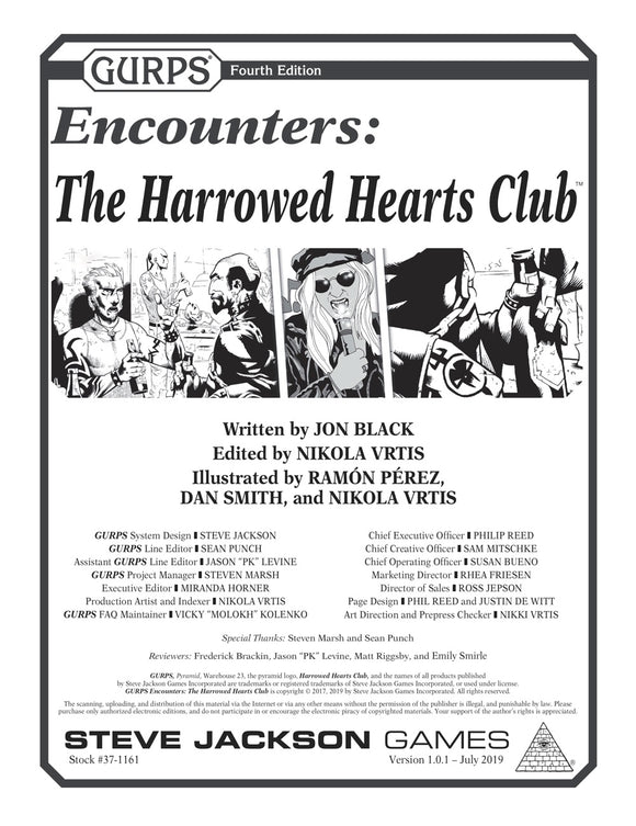 GURPS Encounters: The Harrowed Hearts Club
