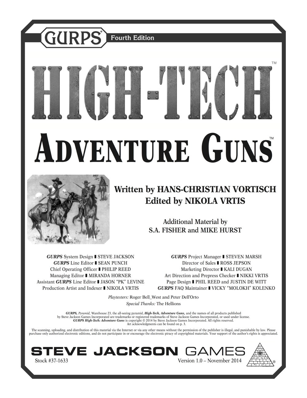 GURPS High-Tech: Adventure Guns