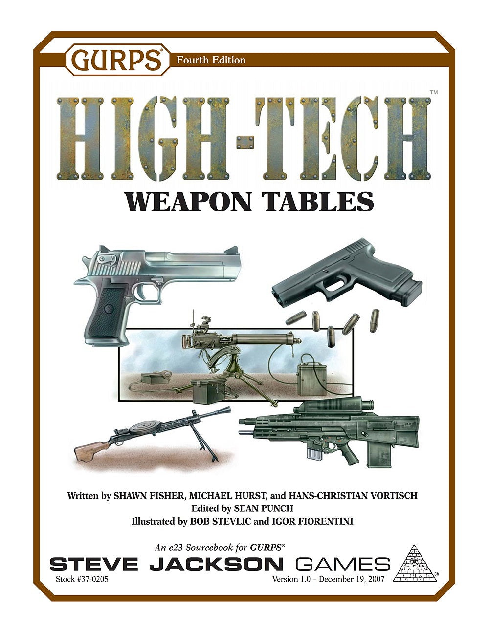GURPS High-Tech: Weapon Tables