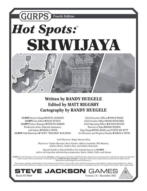 GURPS Hot Spots: Sriwijaya