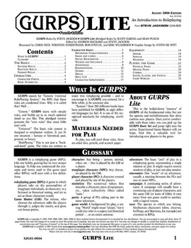 GURPS Lite (Fourth Edition)