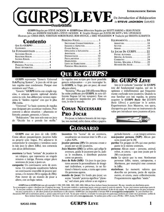 GURPS Lite (Interlingua Fourth Edition)