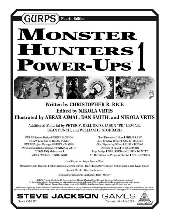 GURPS Monster Hunters Power-Ups 1