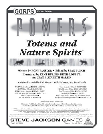 GURPS Powers: Totems and Nature Spirits