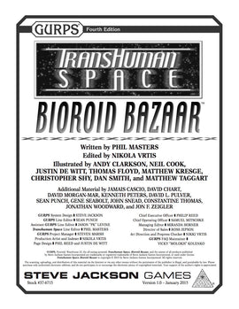 Transhuman Space: Bioroid Bazaar