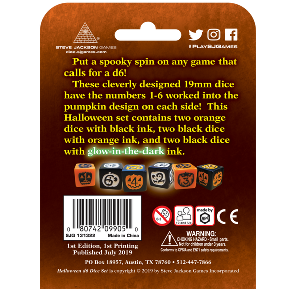 Halloween d6 Dice Set